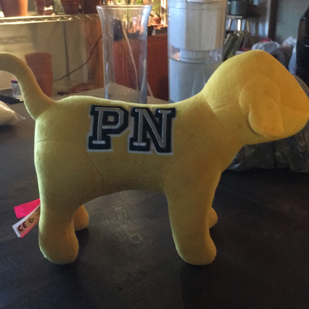 PINK (yellow) dog stuff animal
